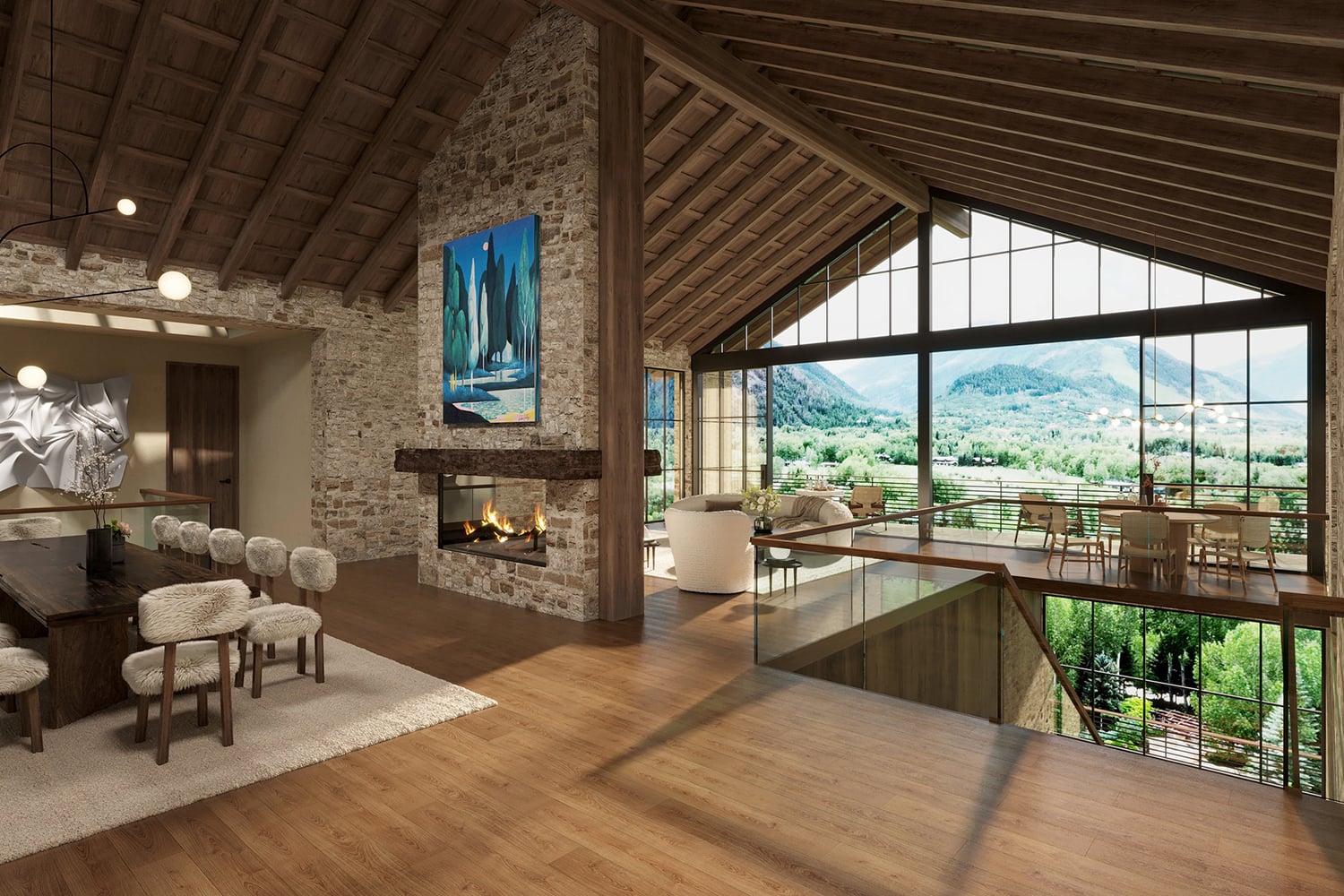 contrasting-wood-tones-in-rustic-style-interiors Contrasting Wood Tones in Rustic Style Interiors