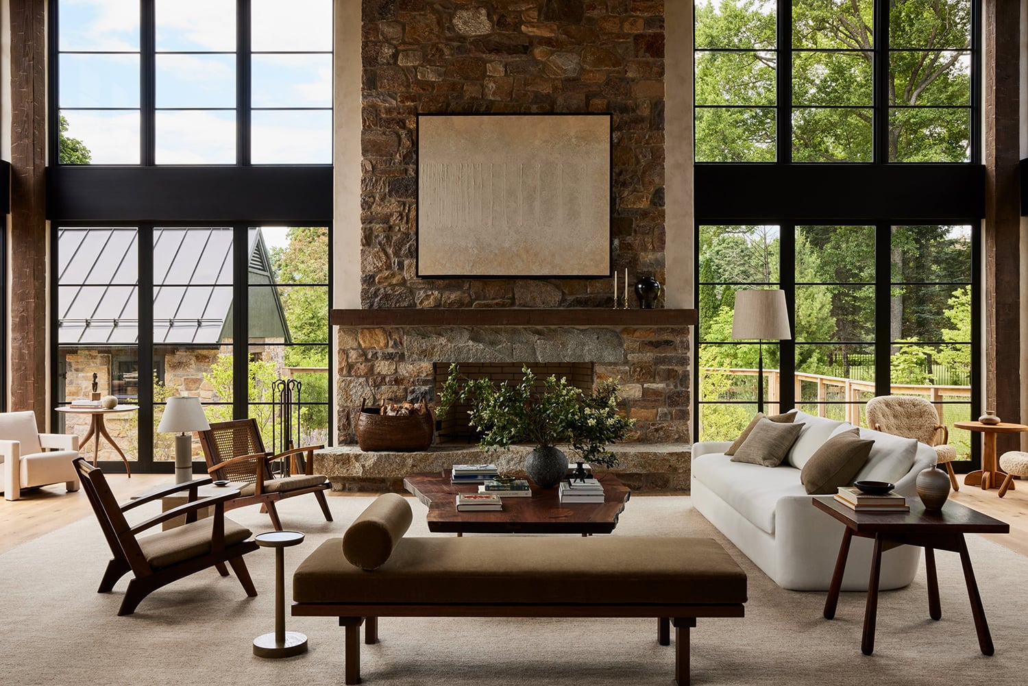 modern-rustic-living-room-with-contemporary-furniture Modern Rustic Living Room with Contemporary Furniture