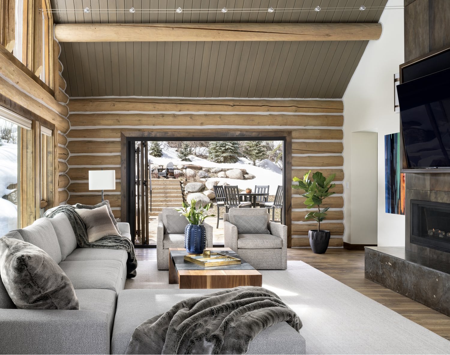 modernized-handcrafted-log-home Modernized Handcrafted Log Home