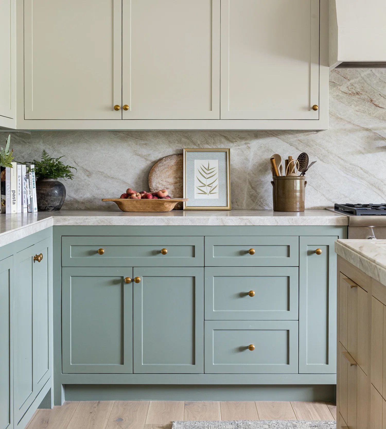 light-green-and-cream-cabinetry-2 Light Green & Cream Cabinetry