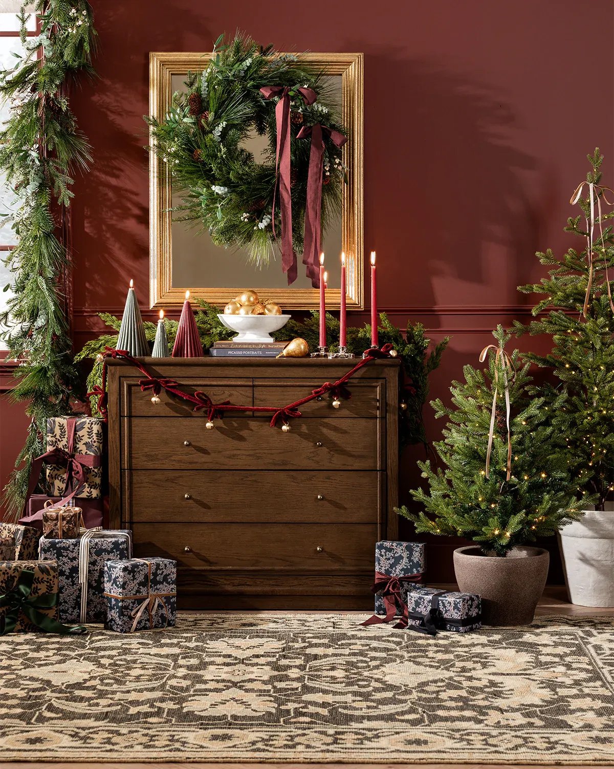 Country Christmas Dresser