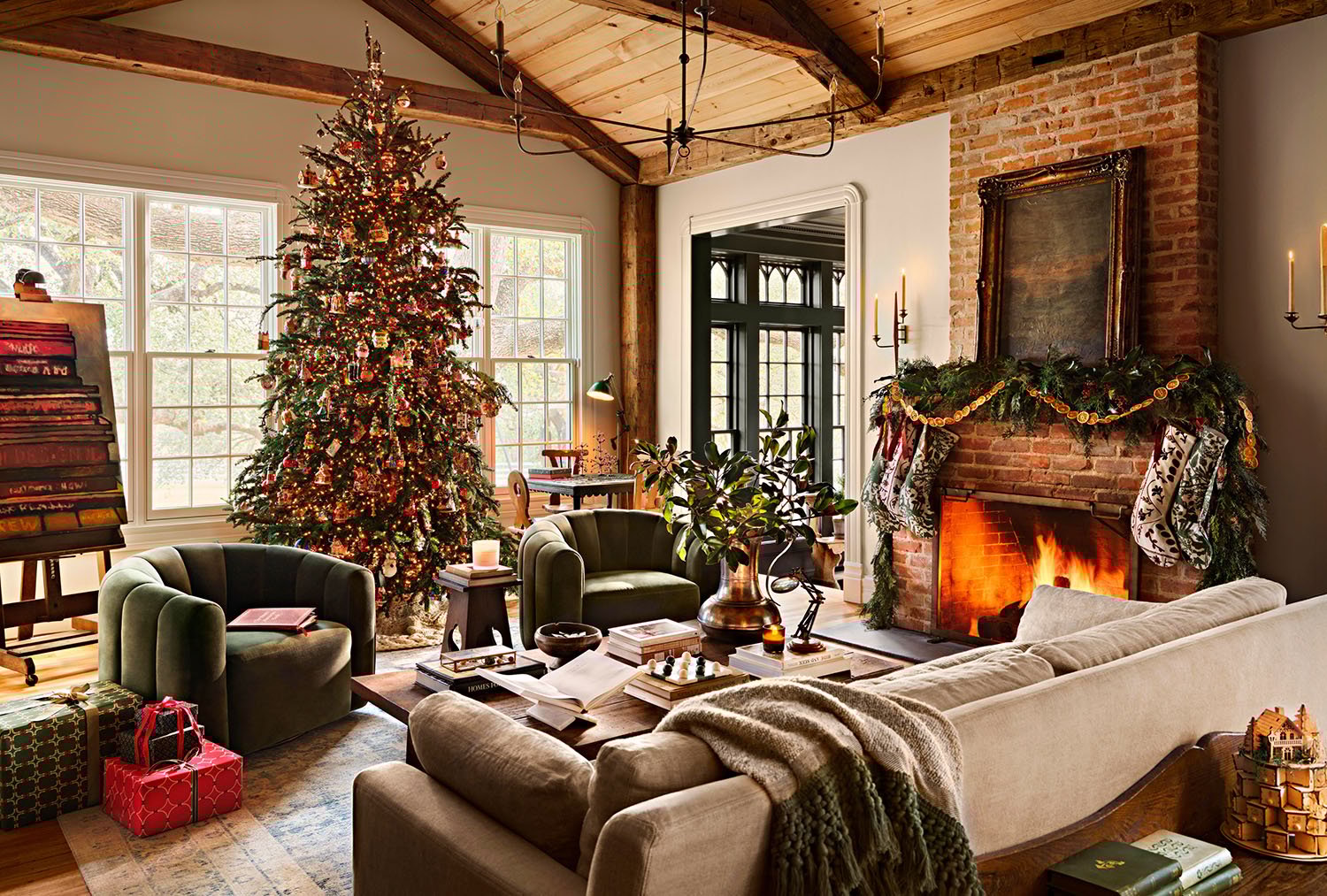 Niche - Books 3D Stained Glass Effect Christmas Cozy Vibe Pretty Girl  Reading Book Light Box, image size:1500x1013