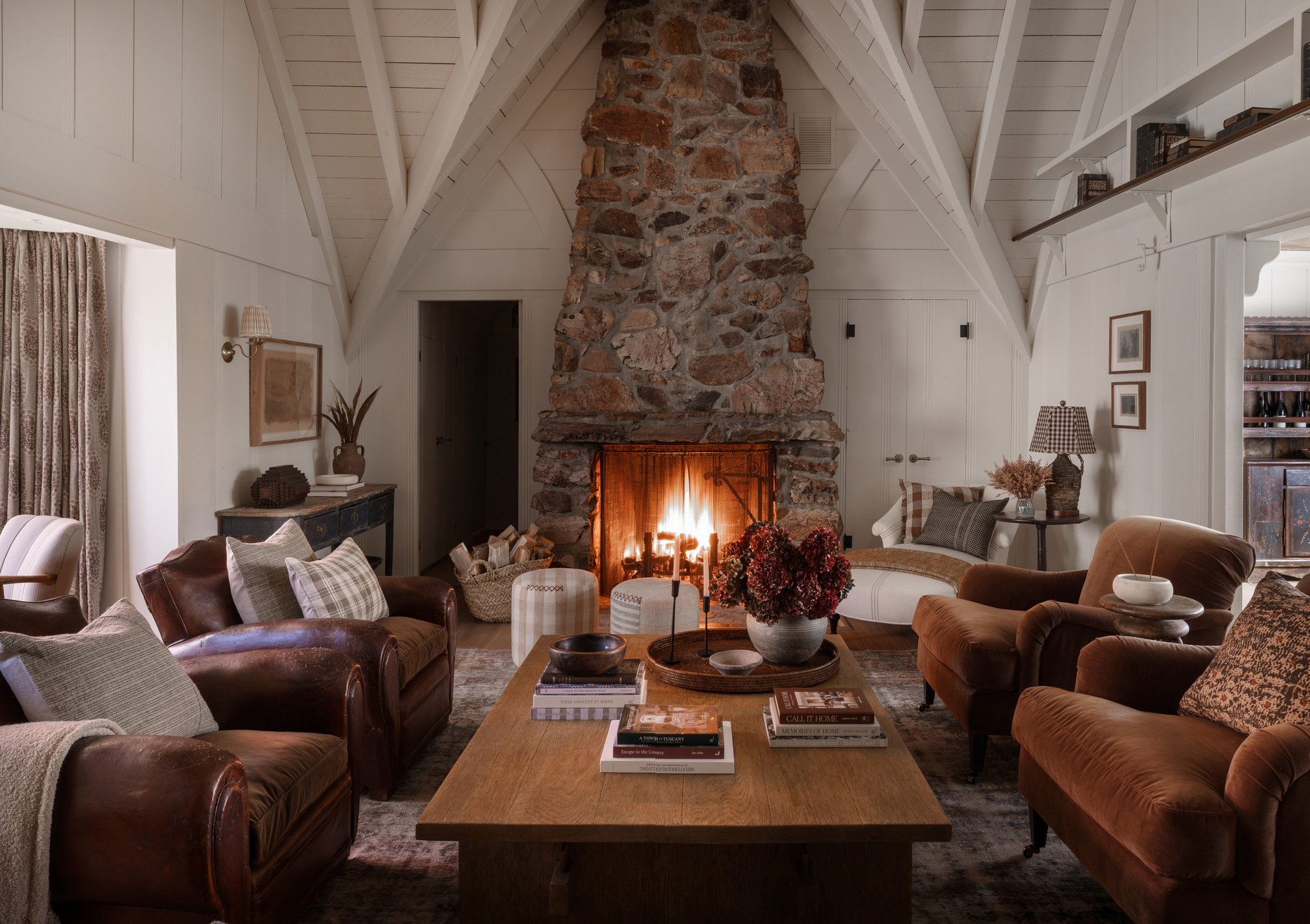 large-stone-fireplace Large Stone Fireplace