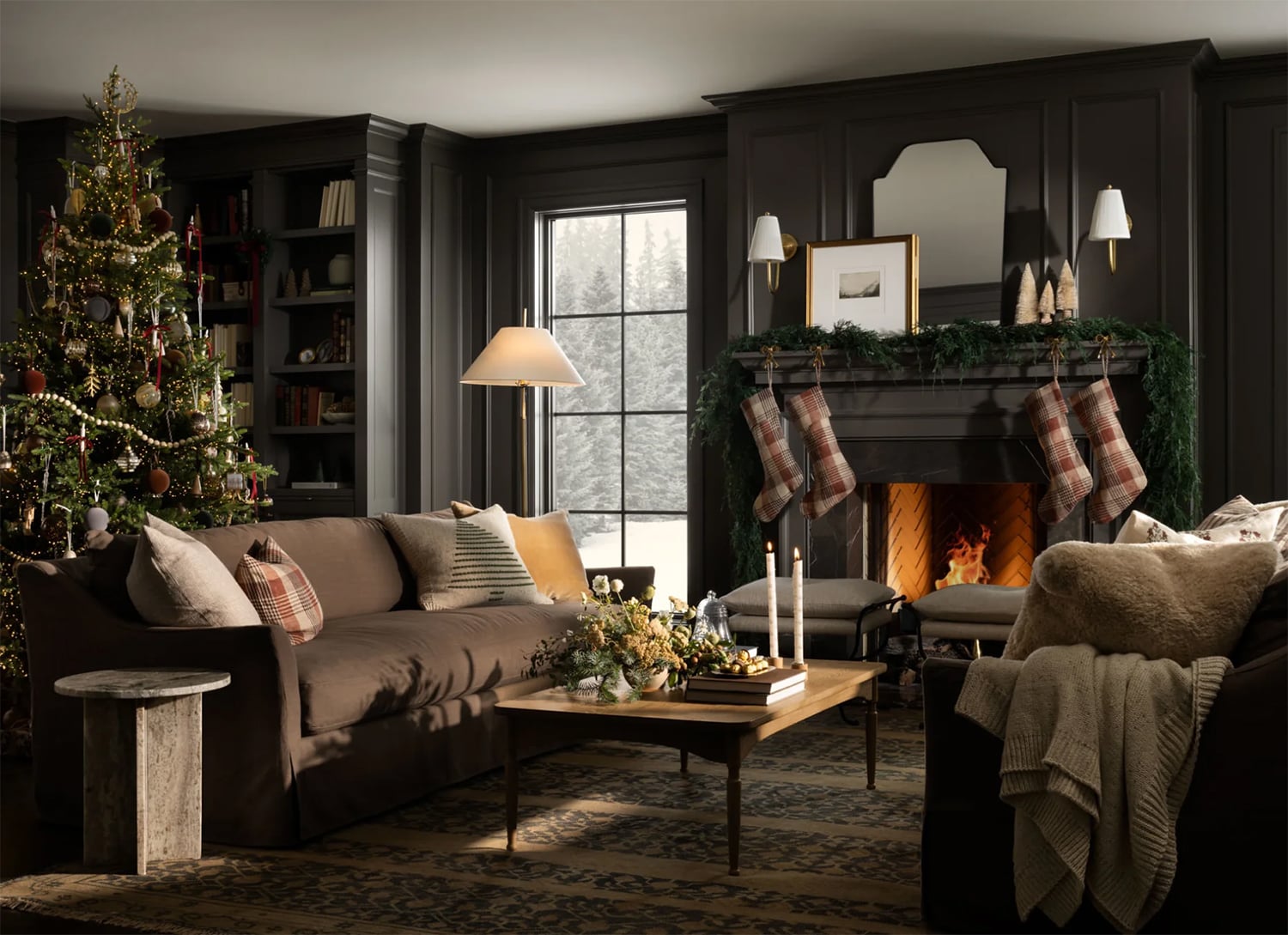 Rustic Christmas Living Room