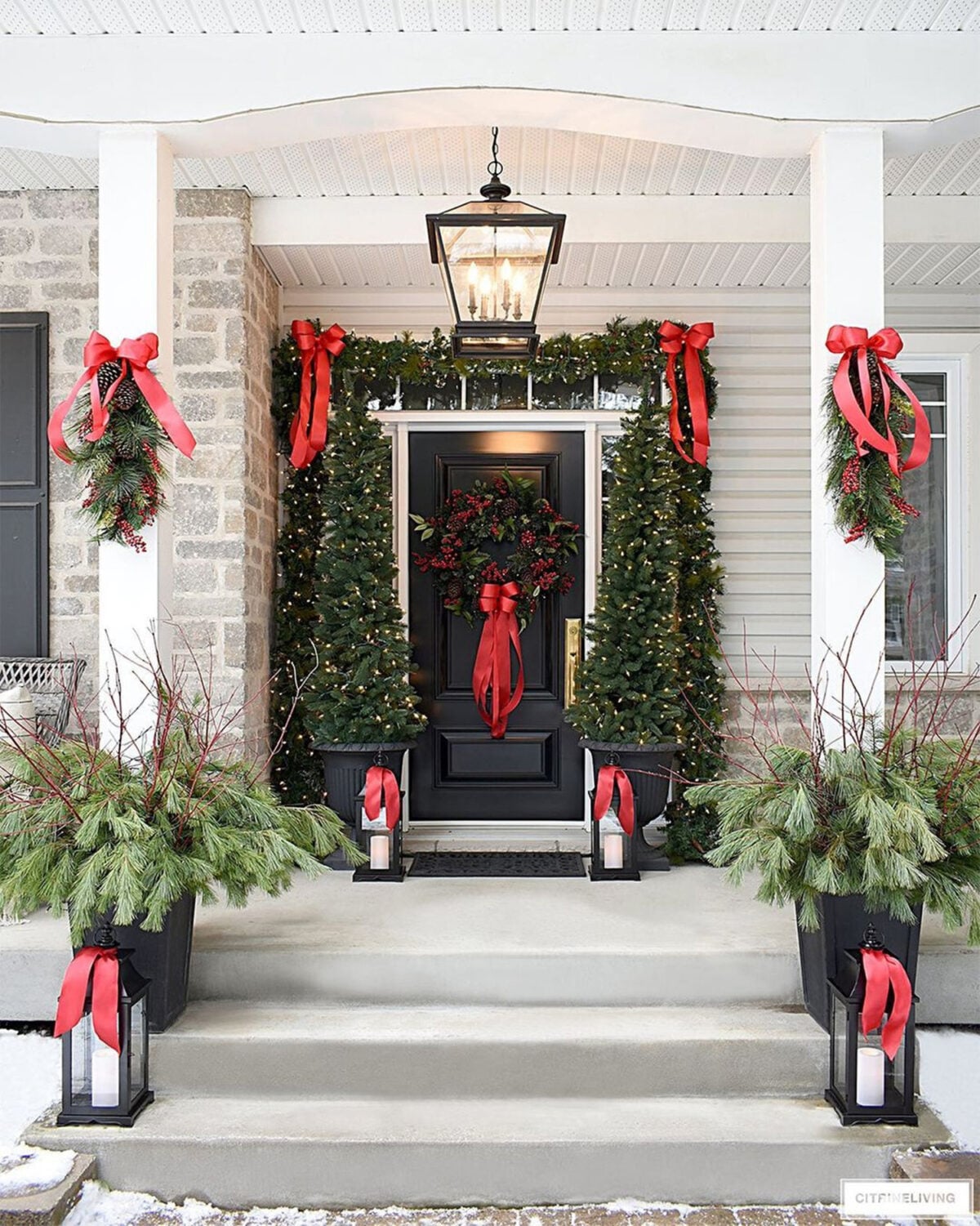 30 Christmas Porch Ideas From Vintage to Farmhouse