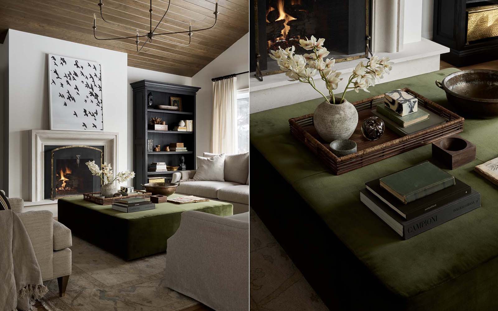 living-room-with-green-accents Living Room With Green Accents