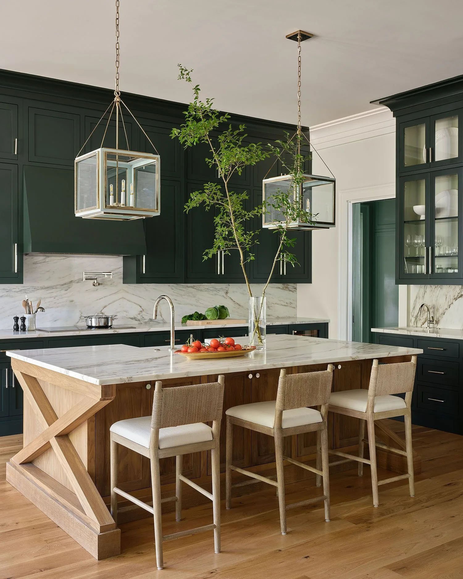 Dark Green Kitchen Cabinets