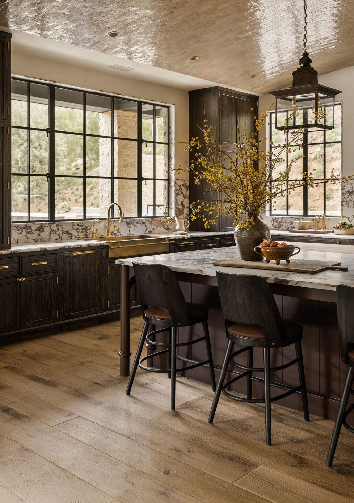 Dark Wood Kitchen Cabinets