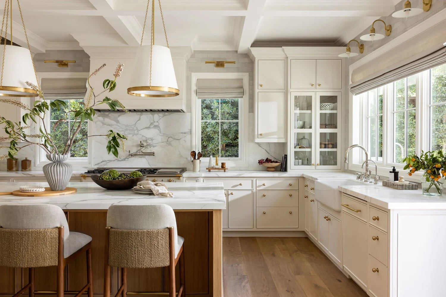 Warm White Kitchen Cabinets