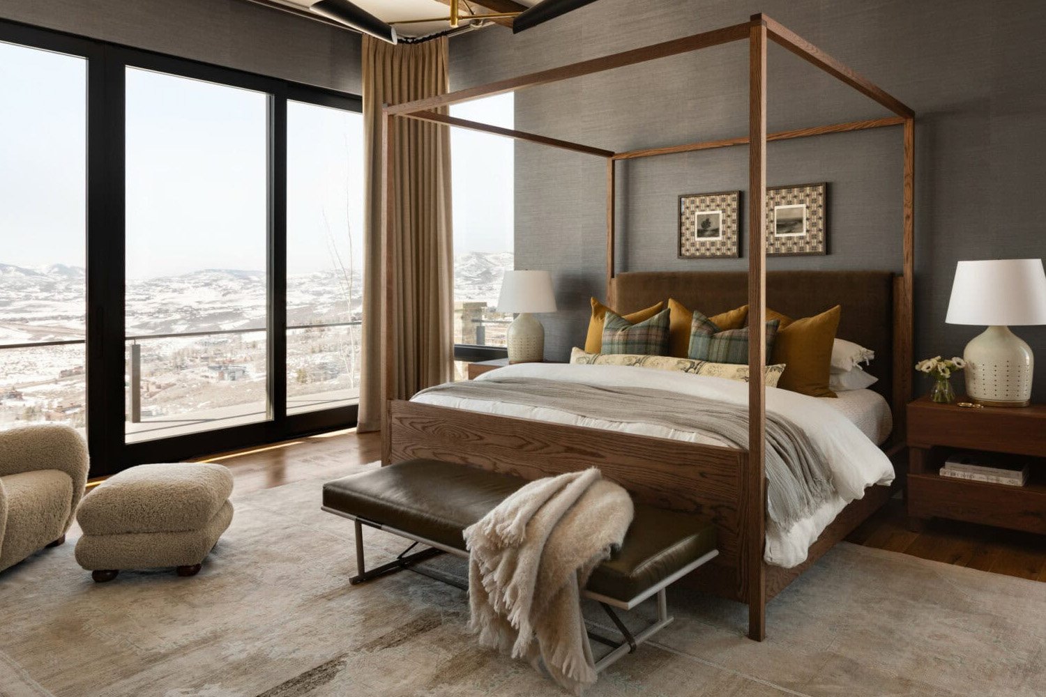 27 Modern Mountain Bedroom Ideas, image size:1500x1000