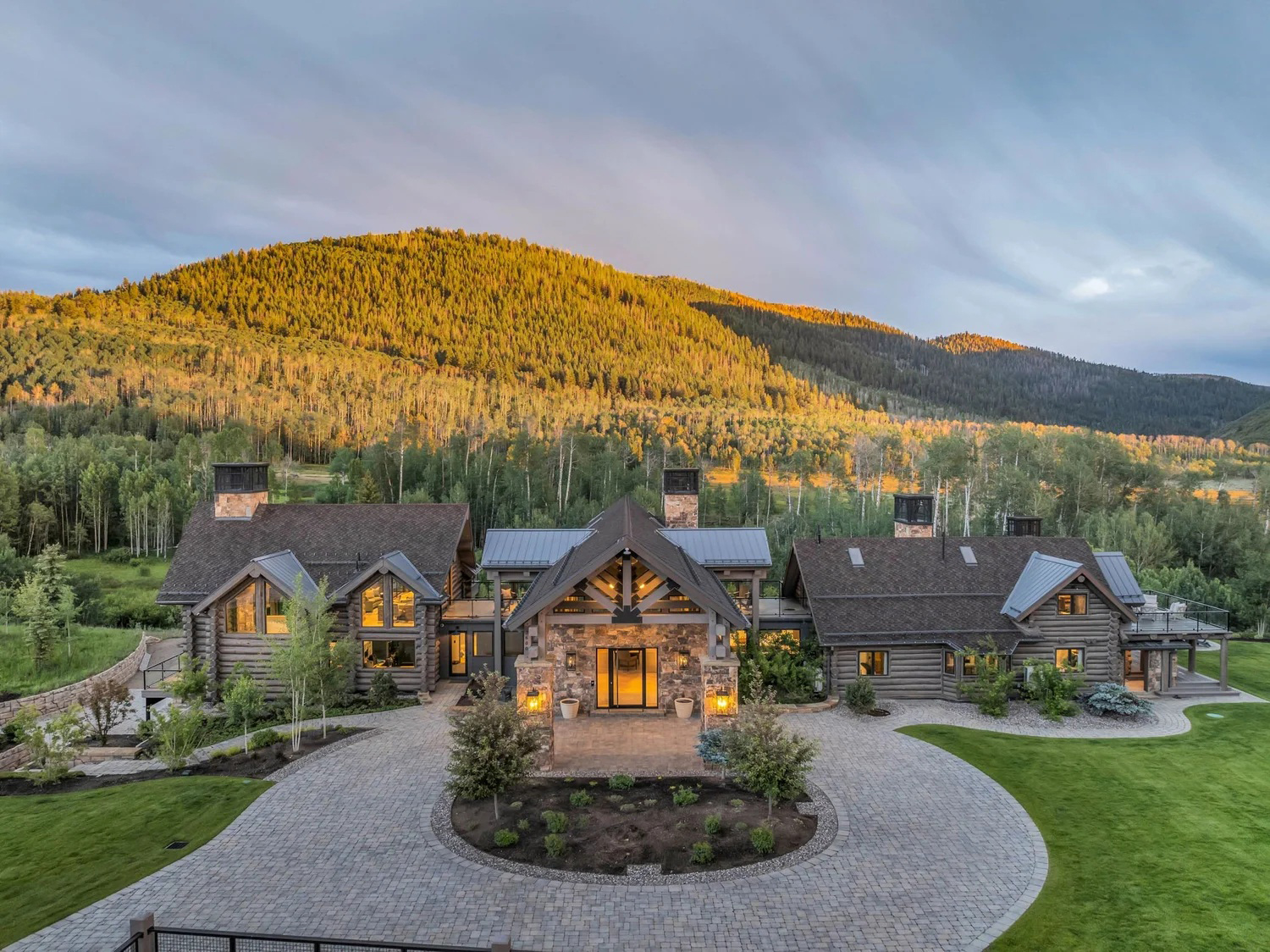 Handcrafted Log Home Exterior View 1