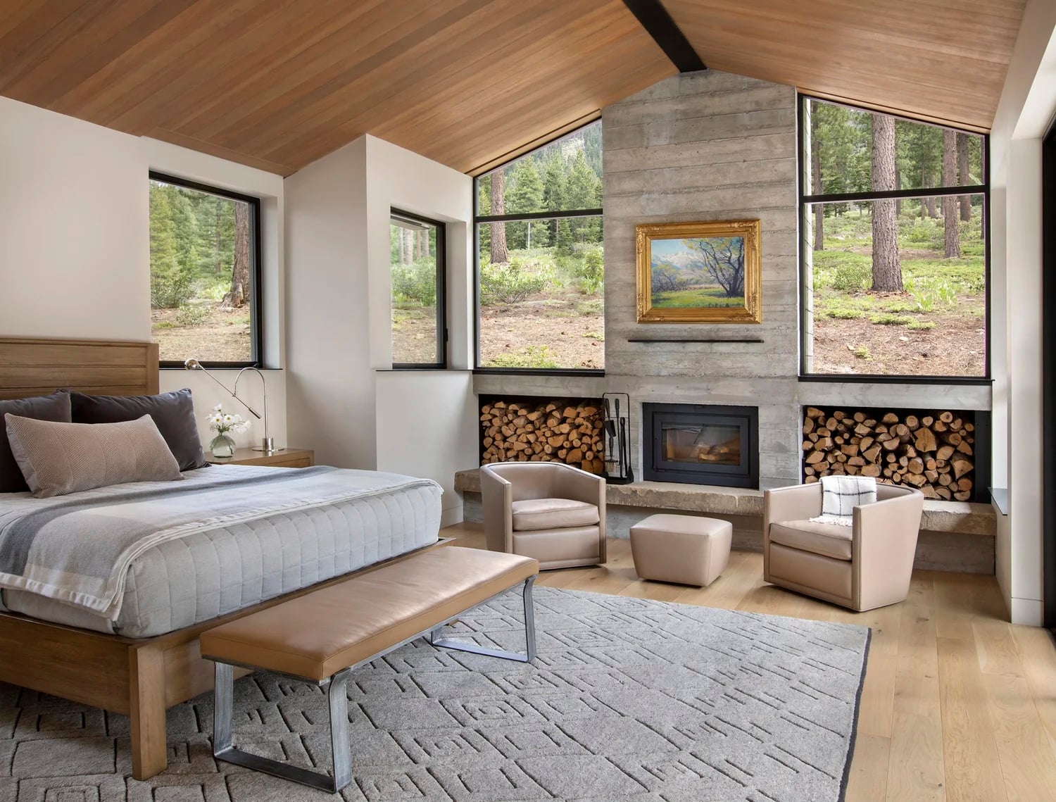 Modern Mountain Bedroom Interior