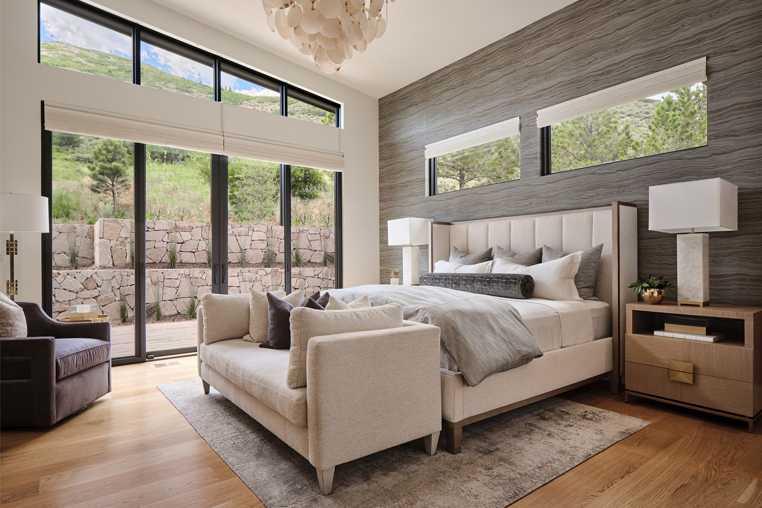 Modern Mountain Bedroom With a Neutral Color Palette