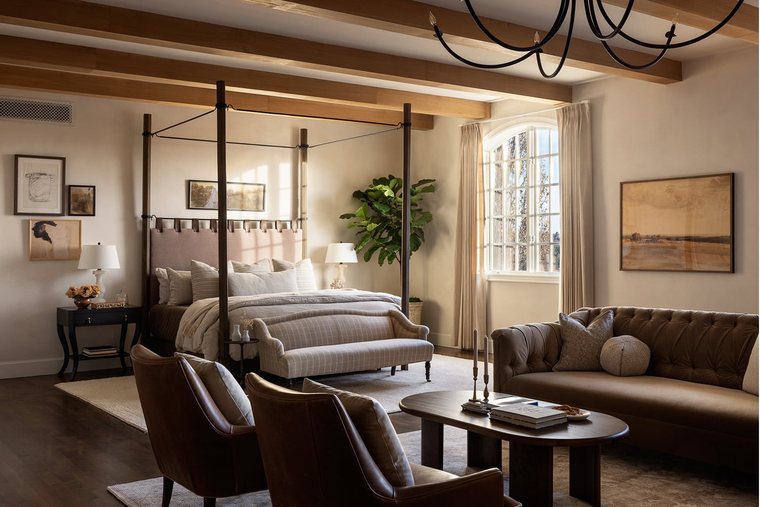 Mountain Home Bedroom in Warm Earth Tones