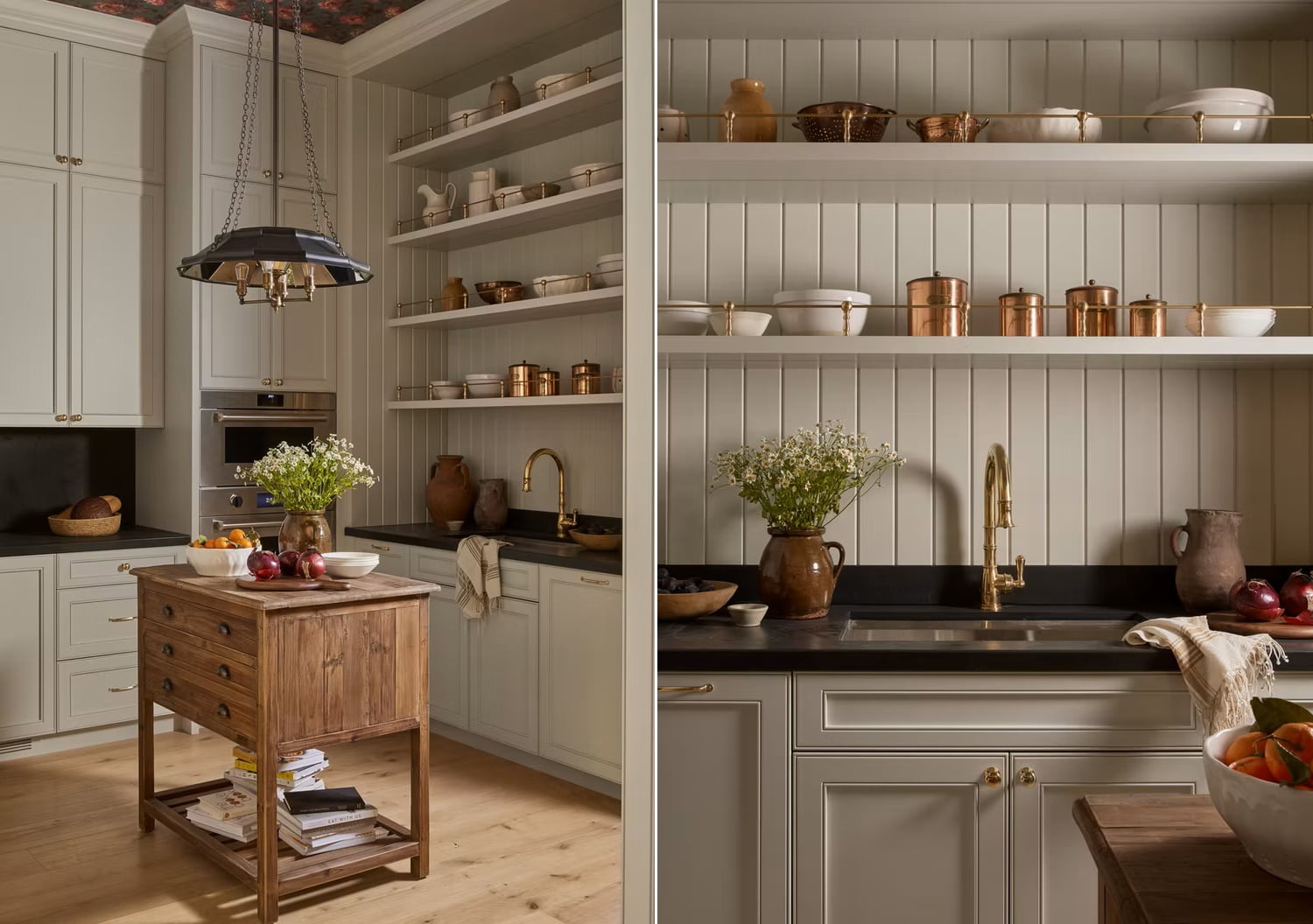 butlers-pantry-with-cream-kitchen-cabinets Butlers Pantry With Cream Kitchen Cabinets