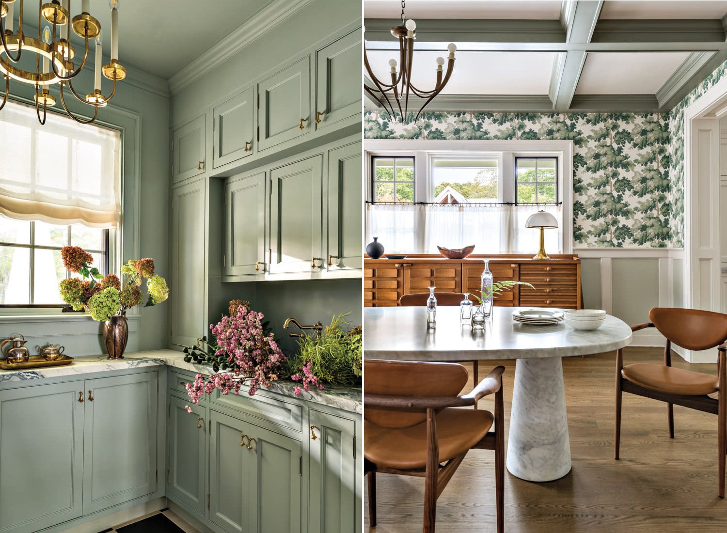 small-buttlers-pantry-with-soft-green-cabinets Small Butlers Pantry with Soft Green Cabinets