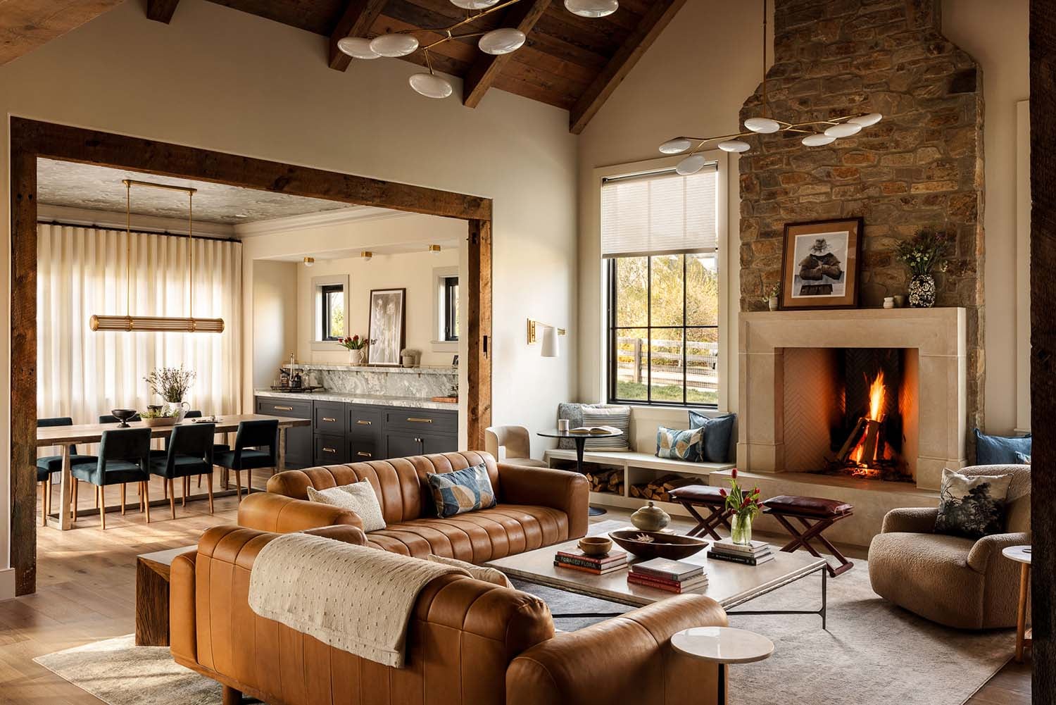 Furniture in a Modern Cowboy Living Room