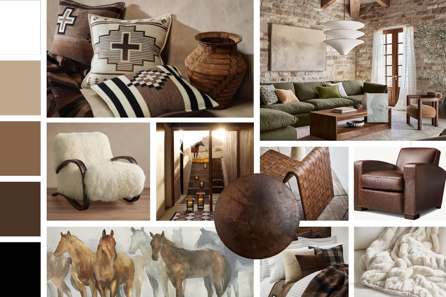 Tracy Svendsen Interior Design Modern Western Cowboy Mood Board